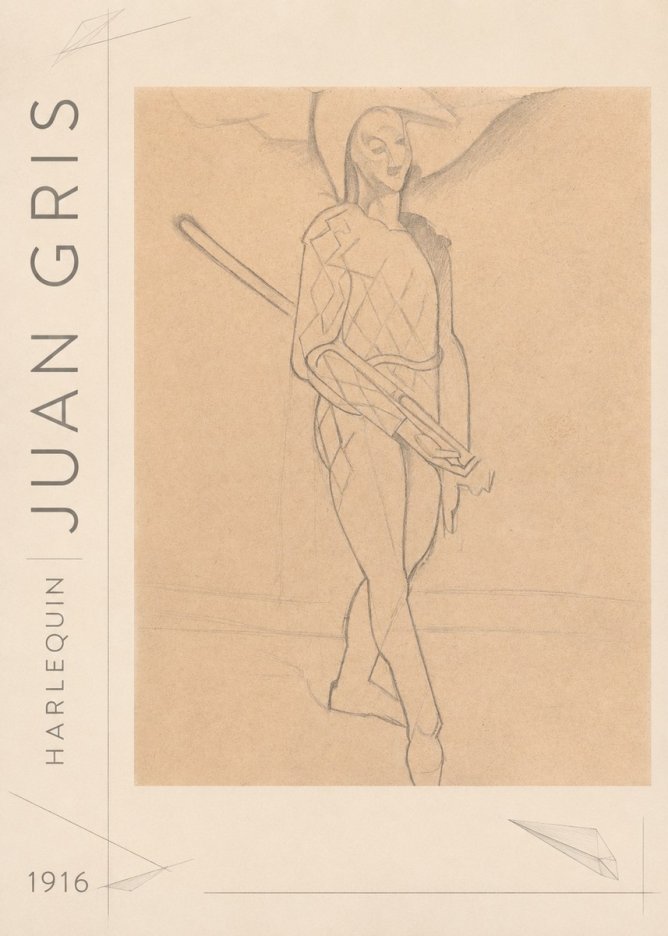 Juan Gris Harlequin No3 - Affiche