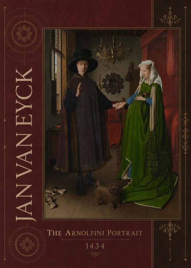 Jan van Eyck The Arnolfini Portrait III No2 - Affiche