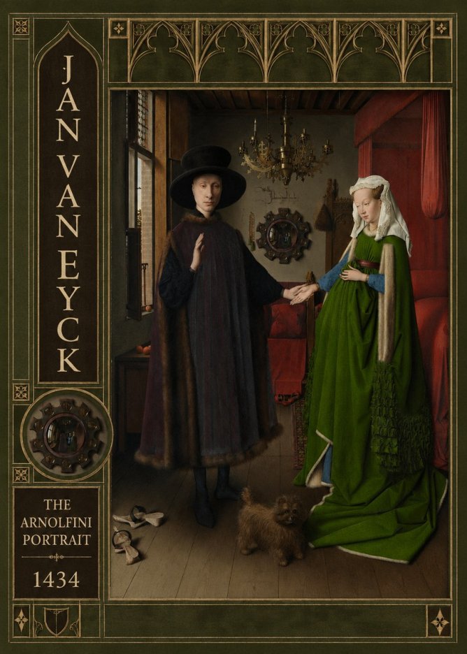 Jan van Eyck The Arnolfini Portrait III No3 - Affiche