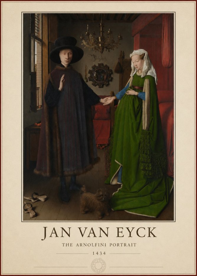 Jan van Eyck The Arnolfini Portrait III No4 - Affiche