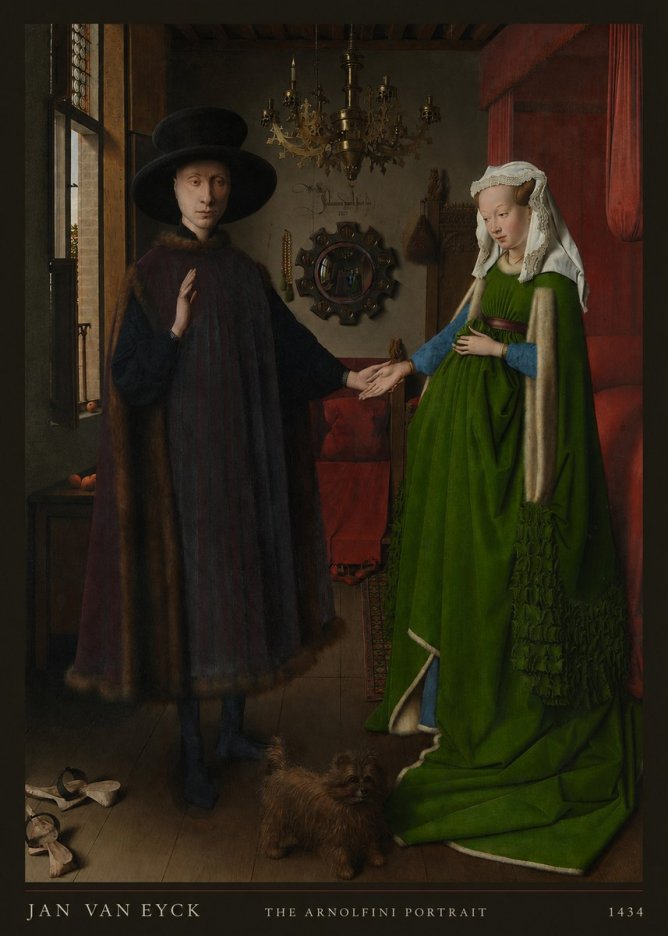 Jan van Eyck The Arnolfini Portrait III No6 - Affiche