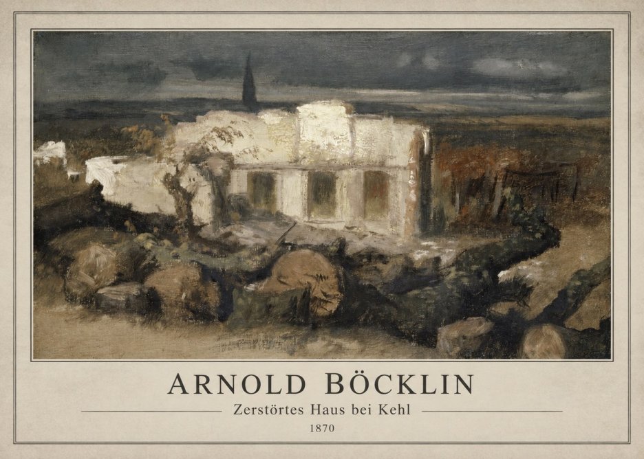 Arnold Böcklin Zerstörtes Haus Bei Kehl No1 - Affiche