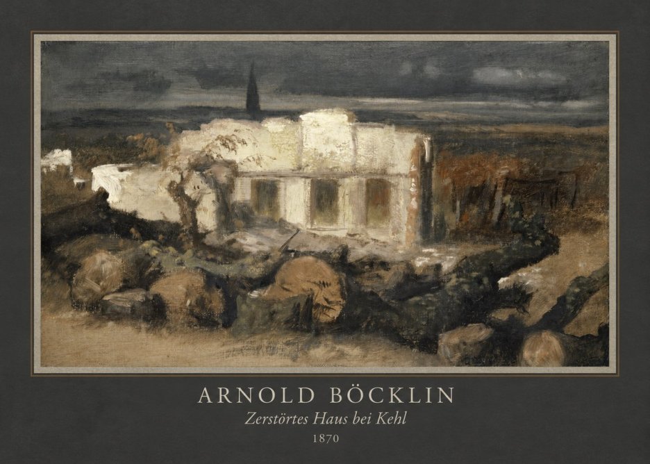 Arnold Böcklin Zerstörtes Haus Bei Kehl No4 - Affiche
