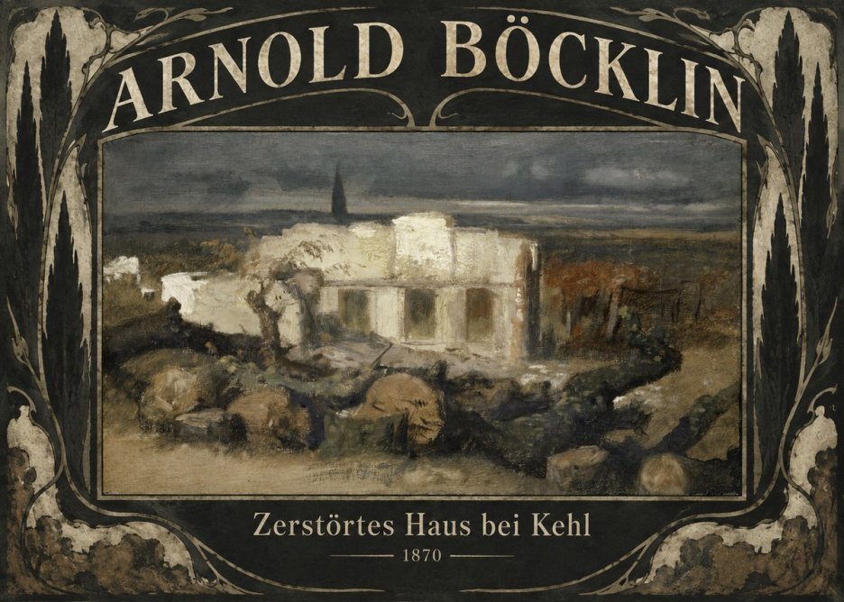 Arnold Böcklin Zerstörtes Haus Bei Kehl No6 - Affiche