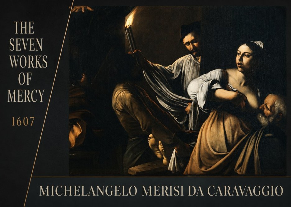 Michelangelo Merisi da Caravaggio The Seven Works of Mercy III No3 - Affiche