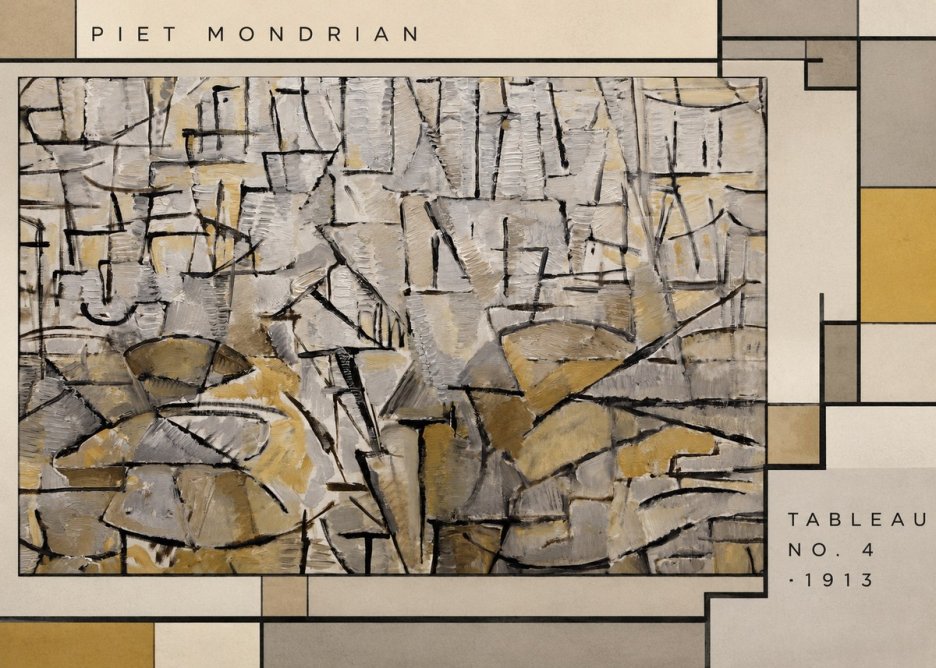 Piet Mondrian Tableau No. 4 No2 - Affiche
