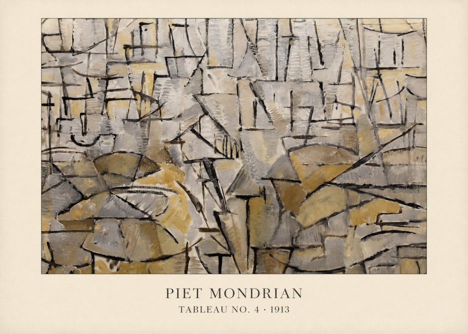 Piet Mondrian Tableau No. 4 No4 - Affiche