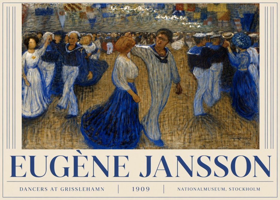 Eugène Jansson Dancers at Grisslehamn No4 - Affiche