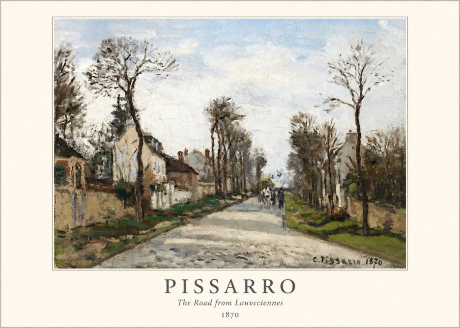 Pissarro The Road from Louveciennes I No1 - Affiche