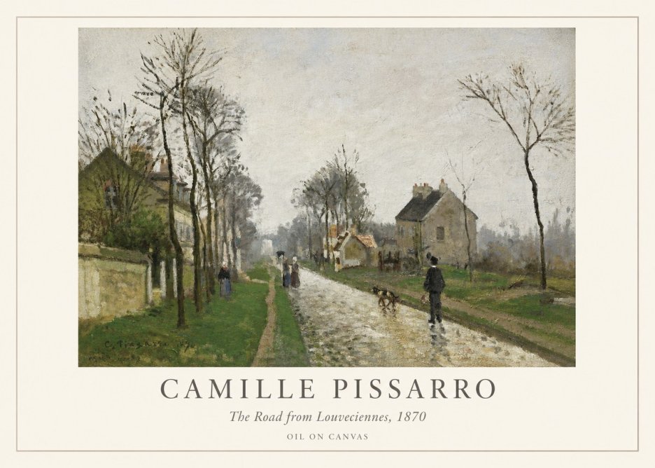 Pissarro The Road from Louveciennes, 1870 No1 - Affiche