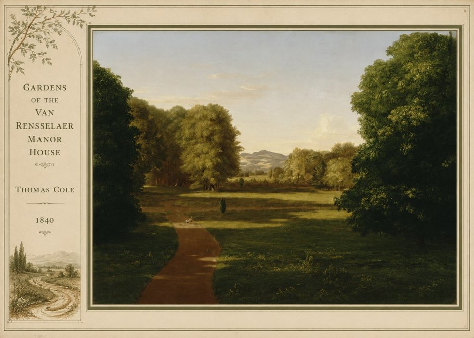 Thomas Cole Gardens of the Van Rensselaer Manor House No2 - Affiche