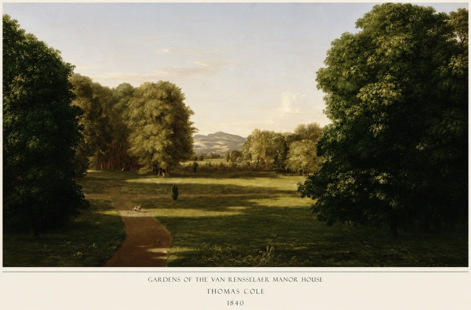 Thomas Cole Gardens of the Van Rensselaer Manor House No5 - Affiche