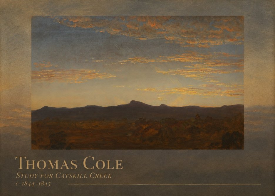 Thomas Cole Study for Catskill Creek I No2 - Affiche