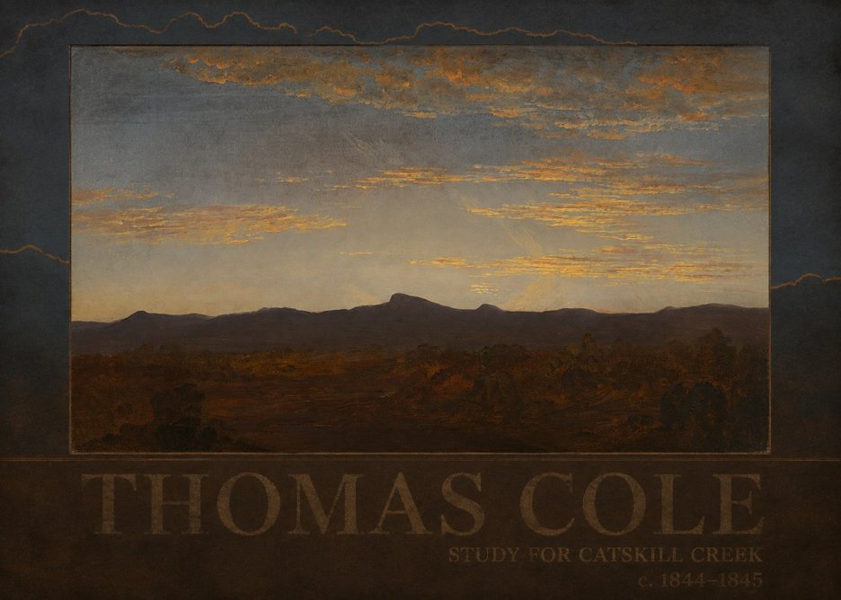 Thomas Cole Study for Catskill Creek I No4 - Affiche