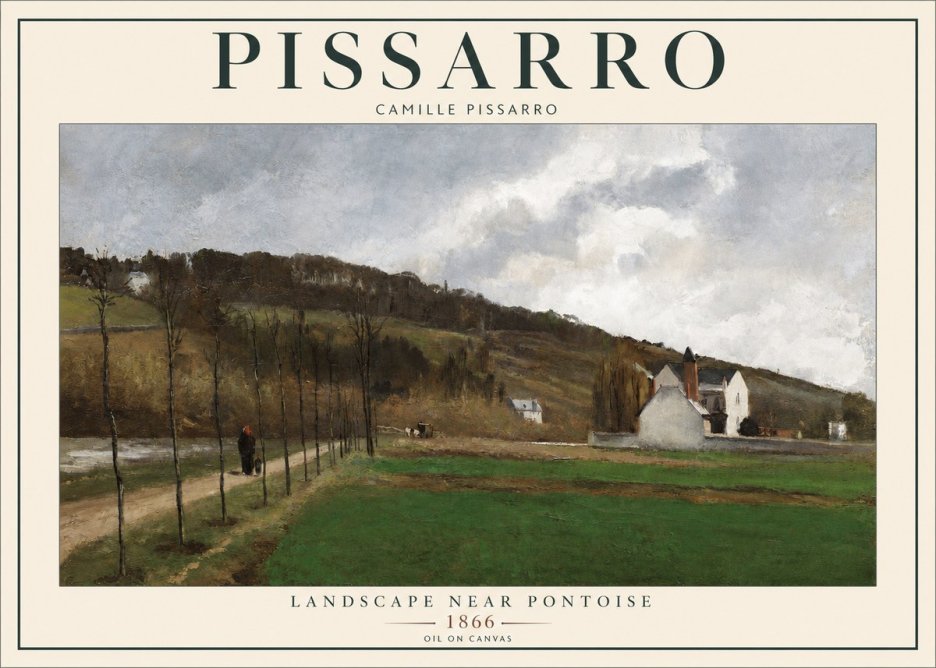 Pissarro The Road from Louveciennes II No2 - Affiche