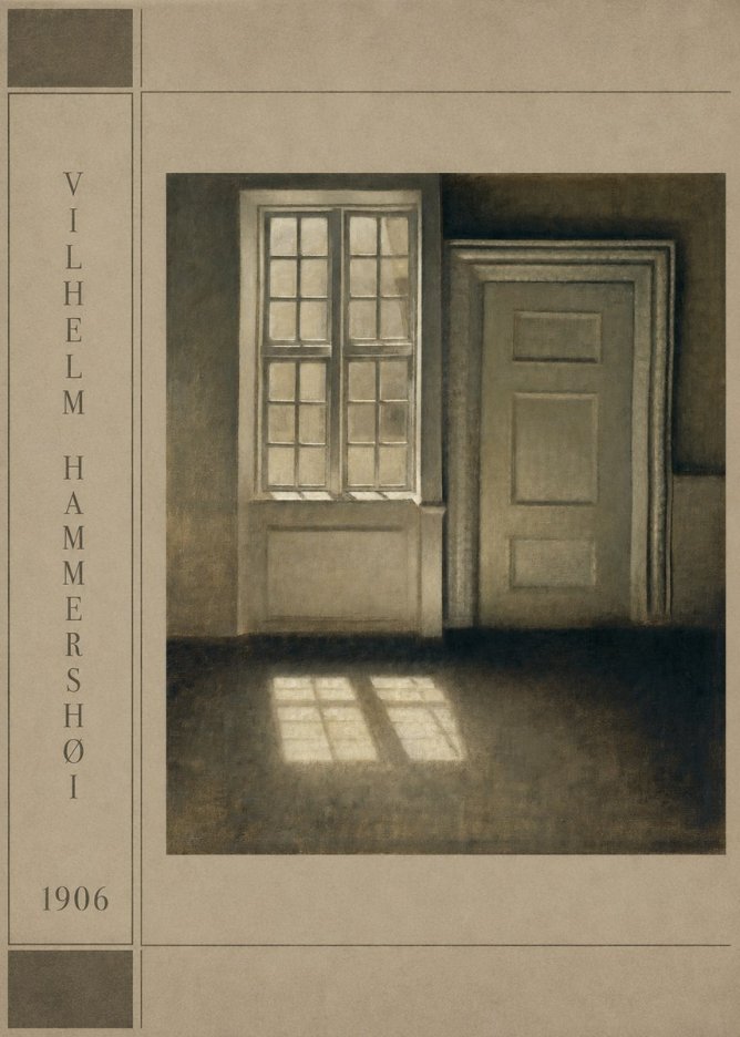 Vilhelm Hammershøi Interior. Sunlight on the Floor No2 - Affiche