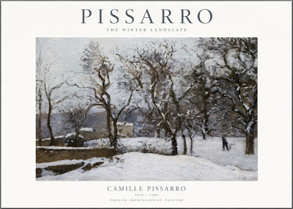 Pissarro The Winter Landscape No1 - Affiche