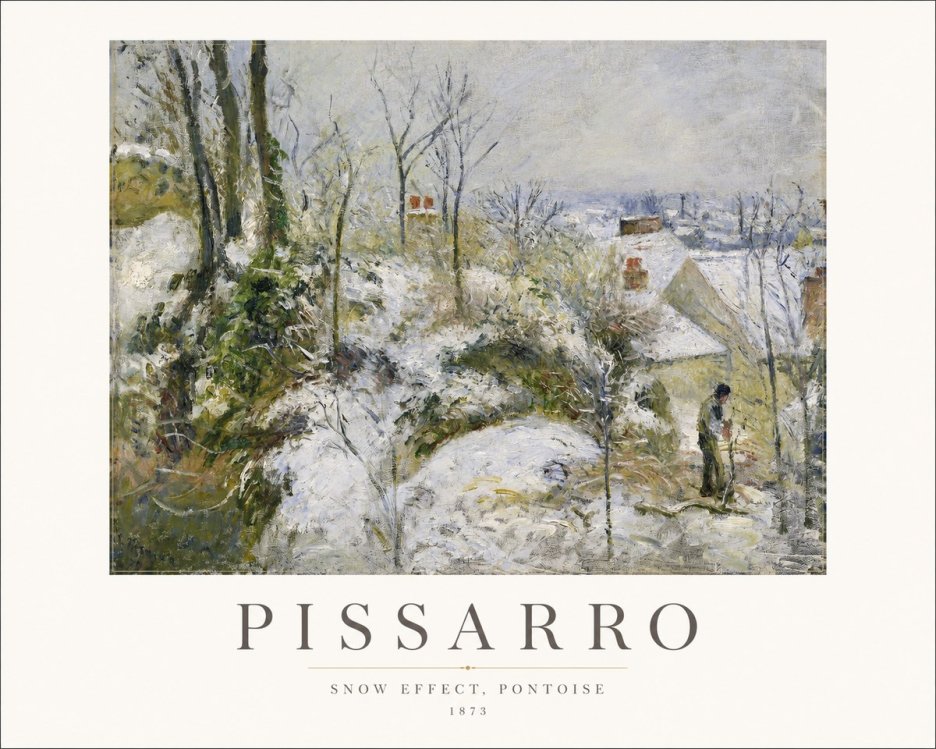 Pissarro Snow Effect, Pontoise No1 - Affiche