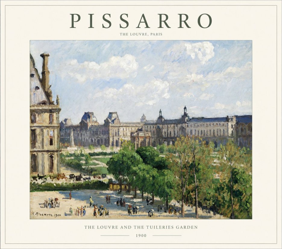 Pissarro The Louvre and the Tuileries Garden No1 - Affiche