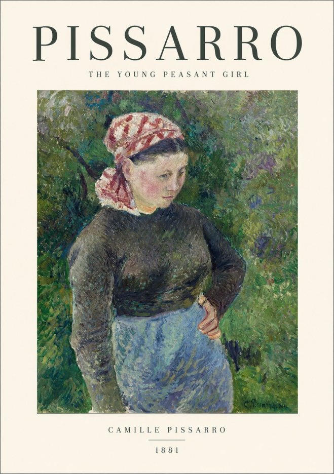 Pissarro The Young Peasant Girl No1 - Affiche