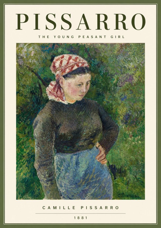 Pissarro The Young Peasant Girl No2 - Affiche