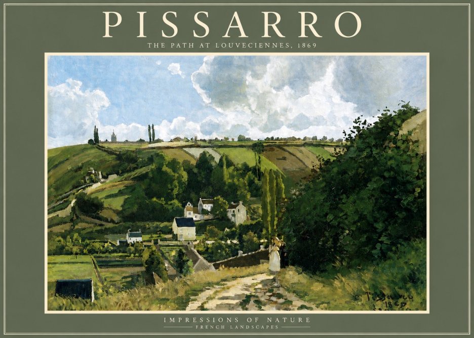 Pissarro The Path at Louveciennes, 1869 No4 - Affiche