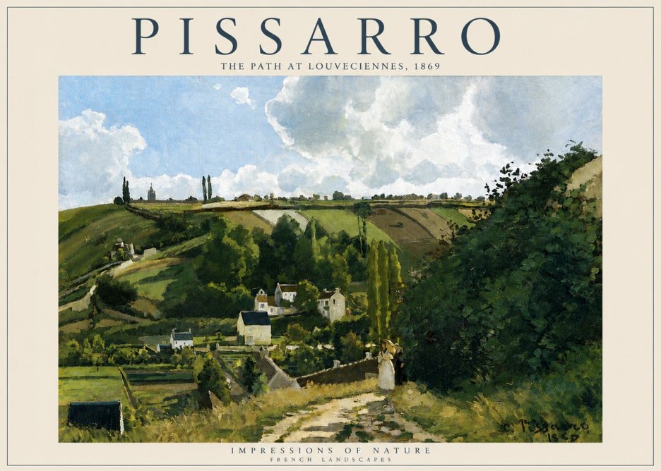 Pissarro The Path at Louveciennes, 1869 No6 - Affiche