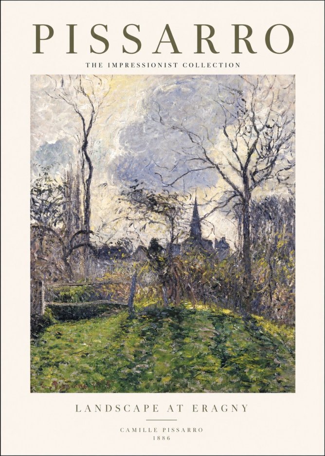 Pissarro Landscape at Eragny No1 - Affiche