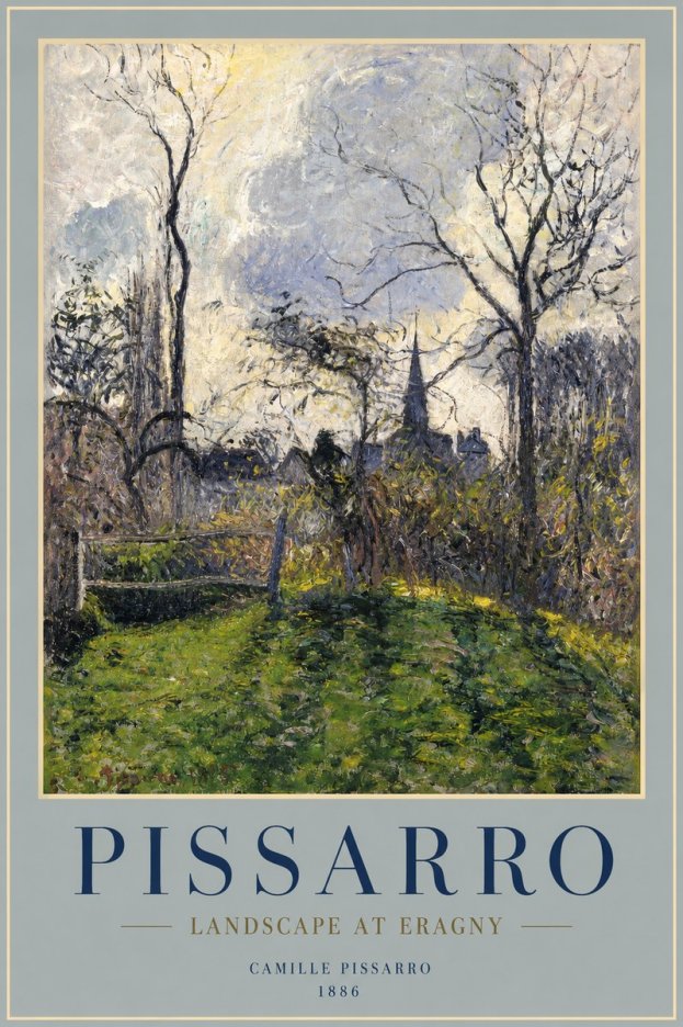 Pissarro Landscape at Eragny No2 - Affiche