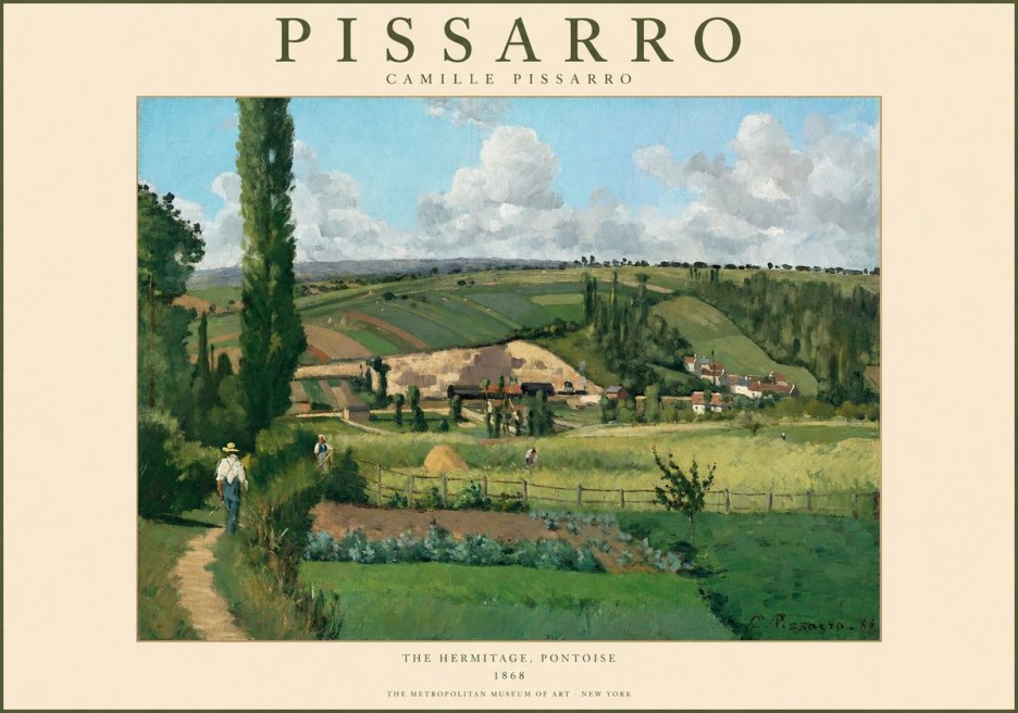 Pissarro The Hermitage, Pontoise No1 - Affiche