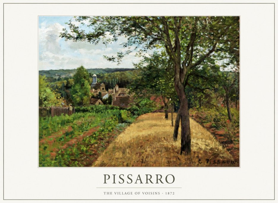 Pissarro The Village of Voisins No1 - Affiche