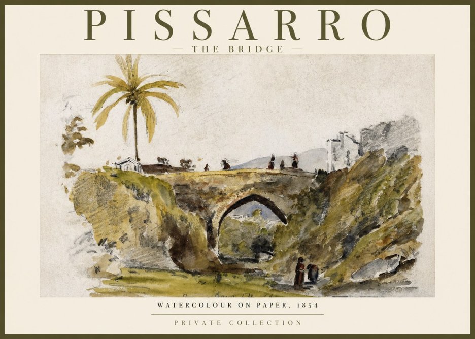 Pissarro The Bridge No2 - Affiche