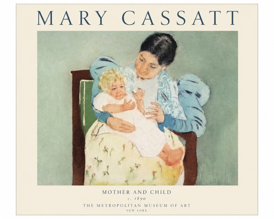 Mary Cassatt Mother and Child III No1 - Affiche