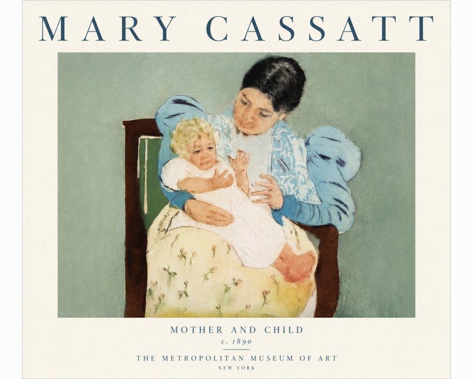 Mary Cassatt Mother and Child III No5 - Affiche