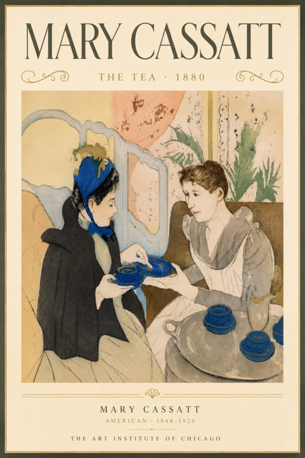Mary Cassatt The Tea No6 - Affiche