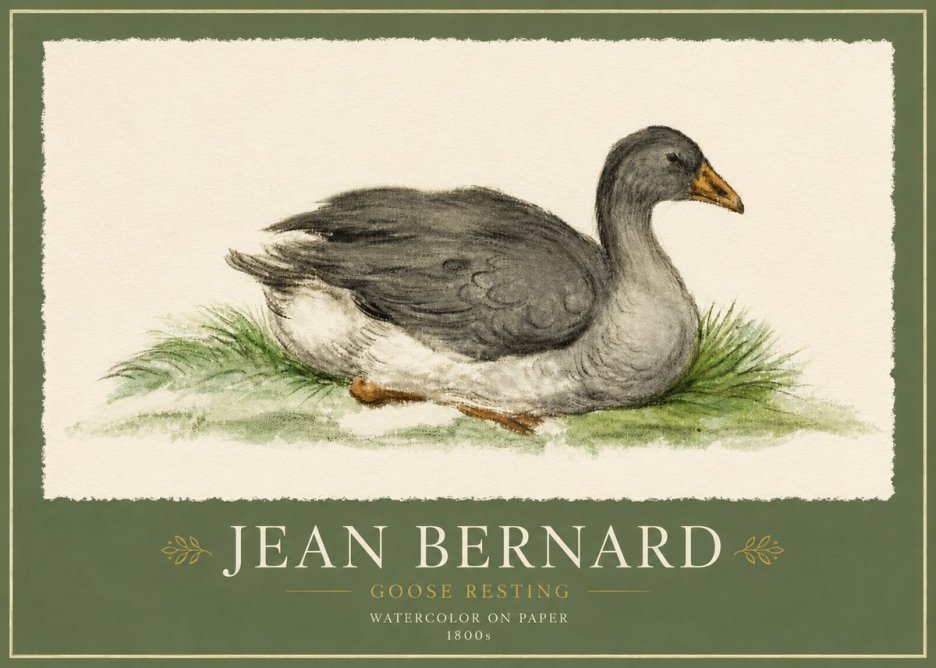 Jean Bernard Goose Resting No3 - Affiche