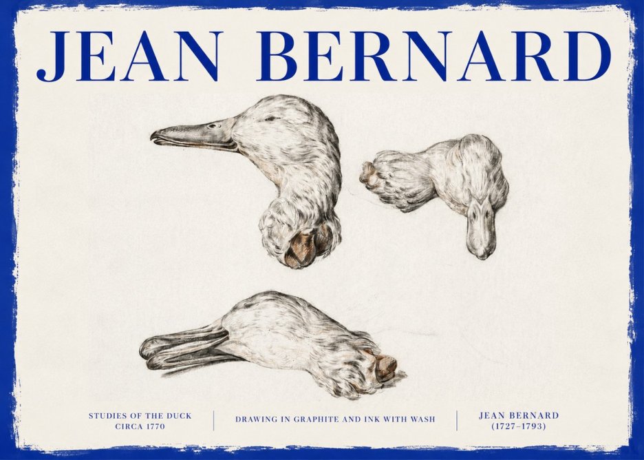 Jean Bernard Studies of the Duck No3 - Affiche