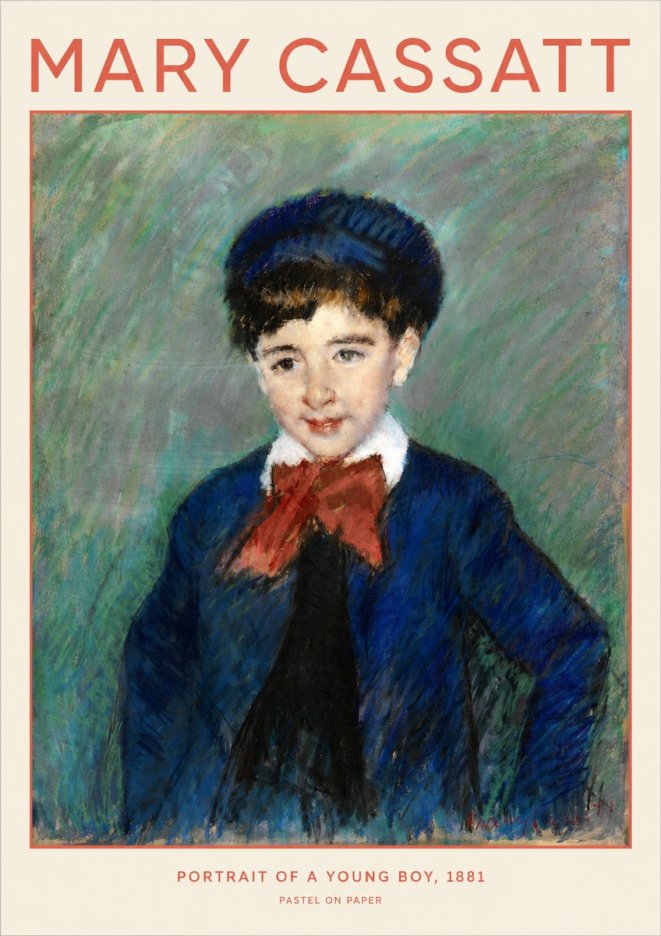Mary Cassatt Portrait of a Young Boy, 1881 No2 - Affiche