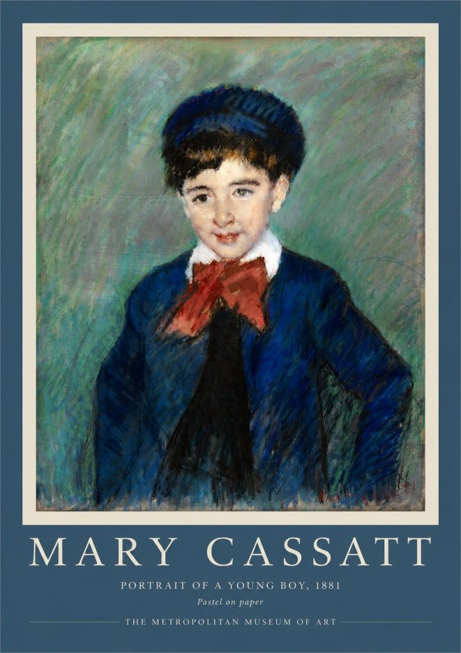Mary Cassatt Portrait of a Young Boy, 1881 No3 - Affiche