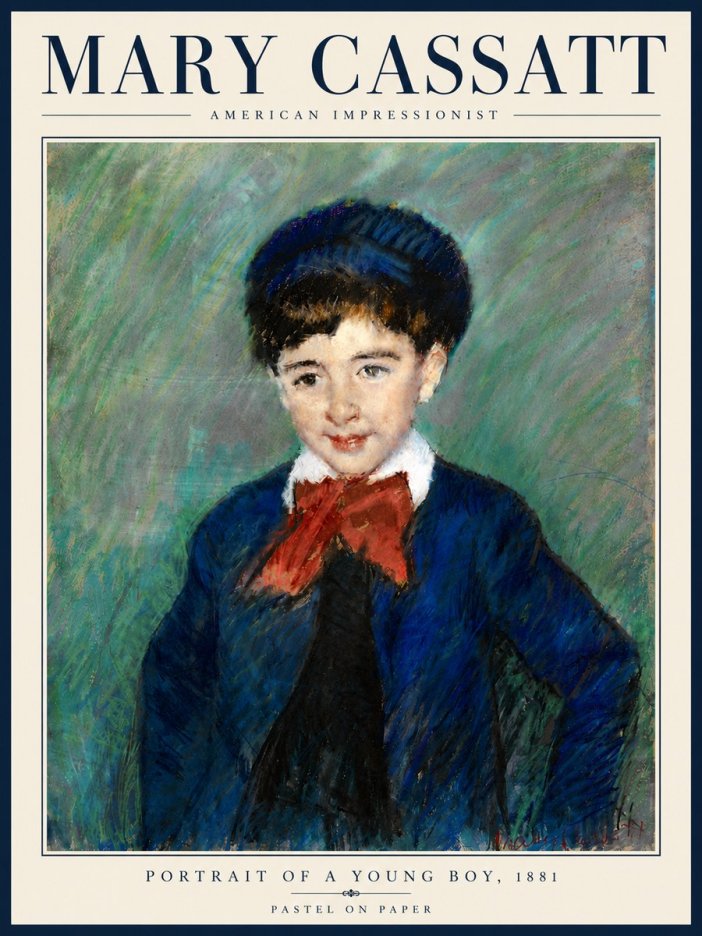 Mary Cassatt Portrait of a Young Boy, 1881 No6 - Affiche