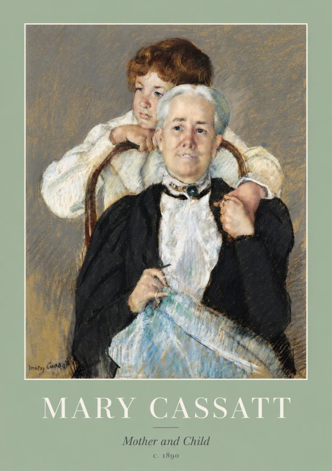 Mary Cassatt Mother and Child V No3 - Affiche