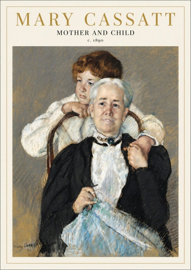 Mary Cassatt Mother and Child V No4 - Affiche