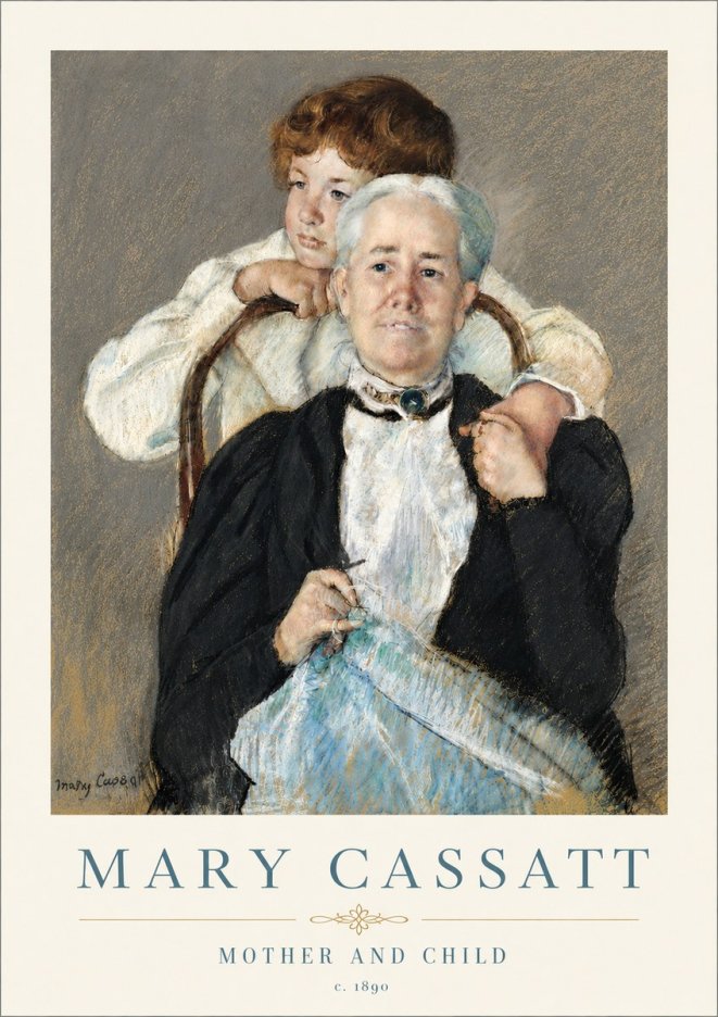 Mary Cassatt Mother and Child V No6 - Affiche