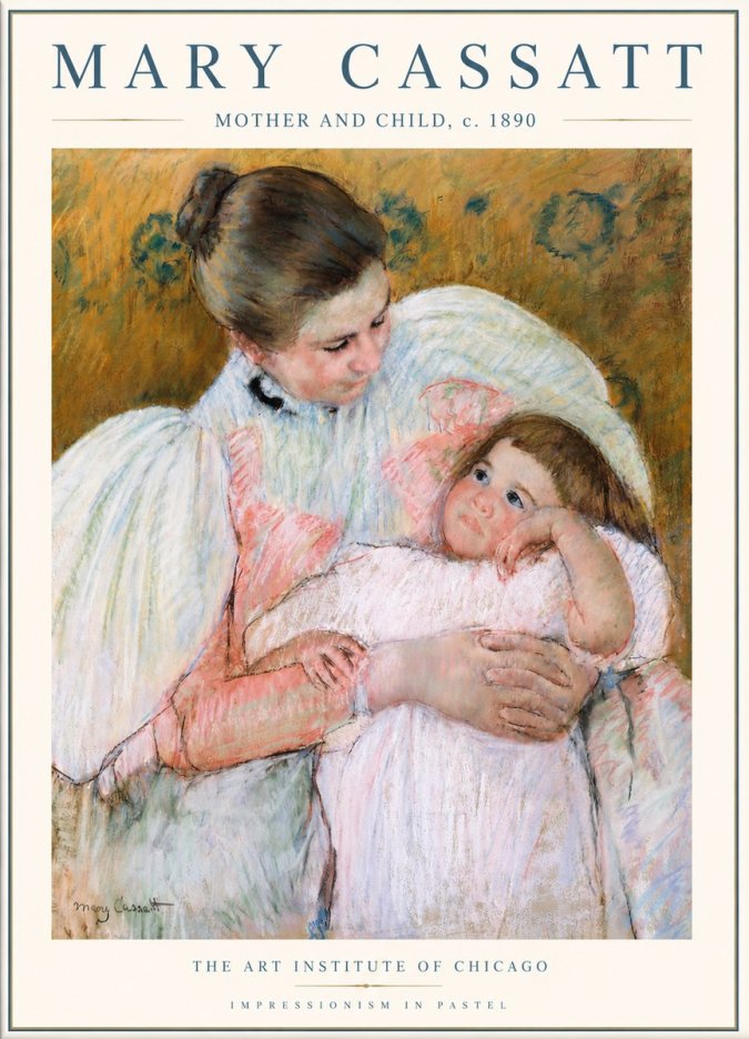 Mary Cassatt Mother and Child VI No3 - Affiche