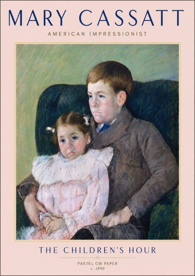 Mary Cassatt The Children's Hour No6 - Affiche