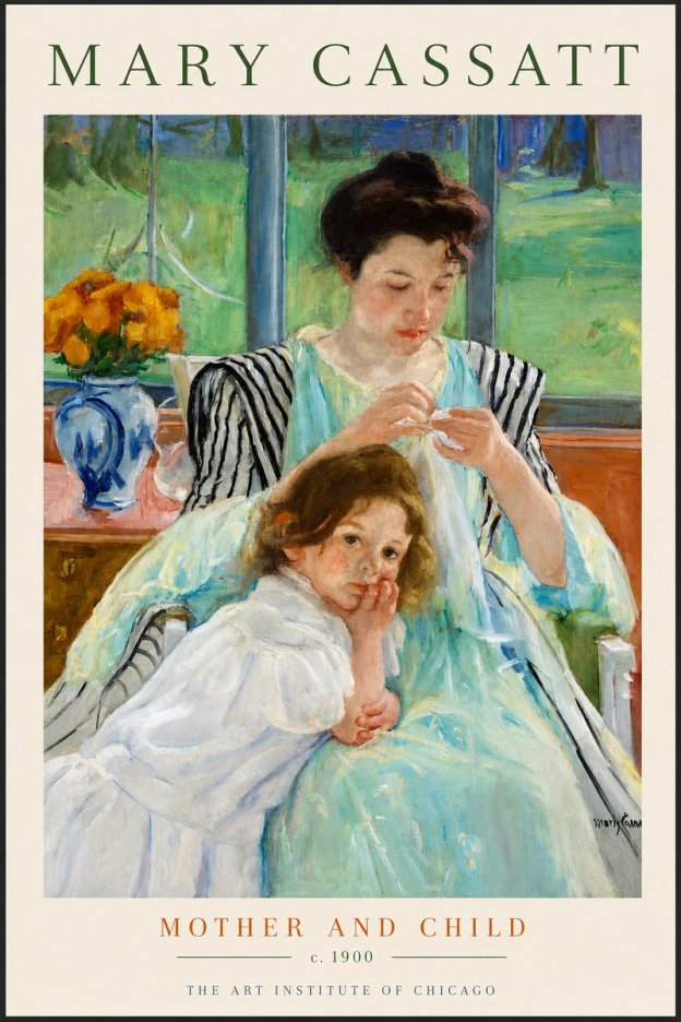 Mary Cassatt Mother and Child VII No2 - Affiche