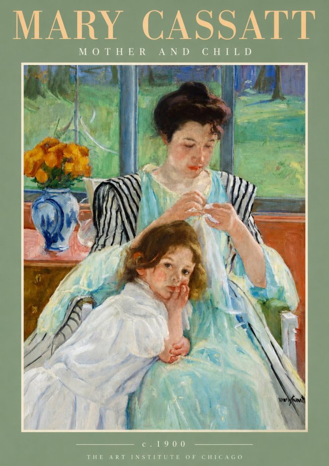 Mary Cassatt Mother and Child VII No3 - Affiche