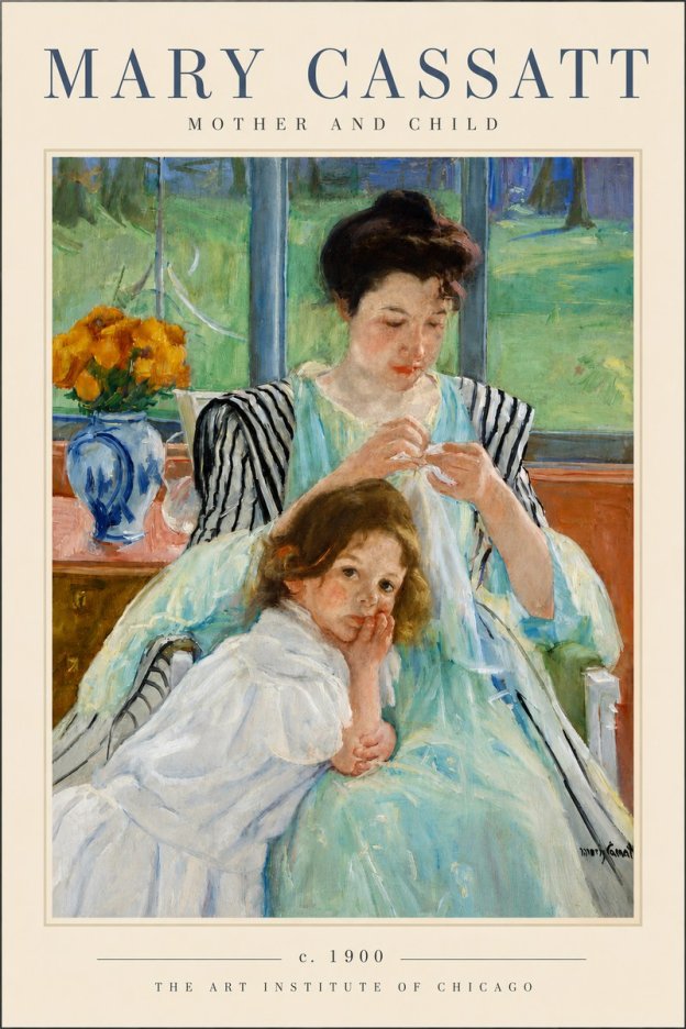 Mary Cassatt Mother and Child VII No4 - Affiche