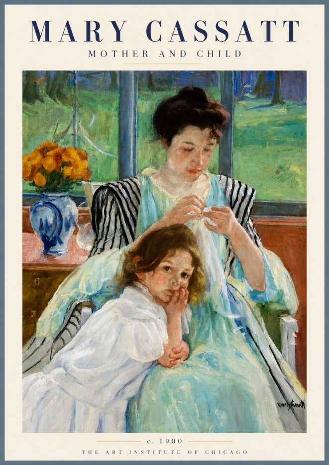 Mary Cassatt Mother and Child VII No6 - Affiche