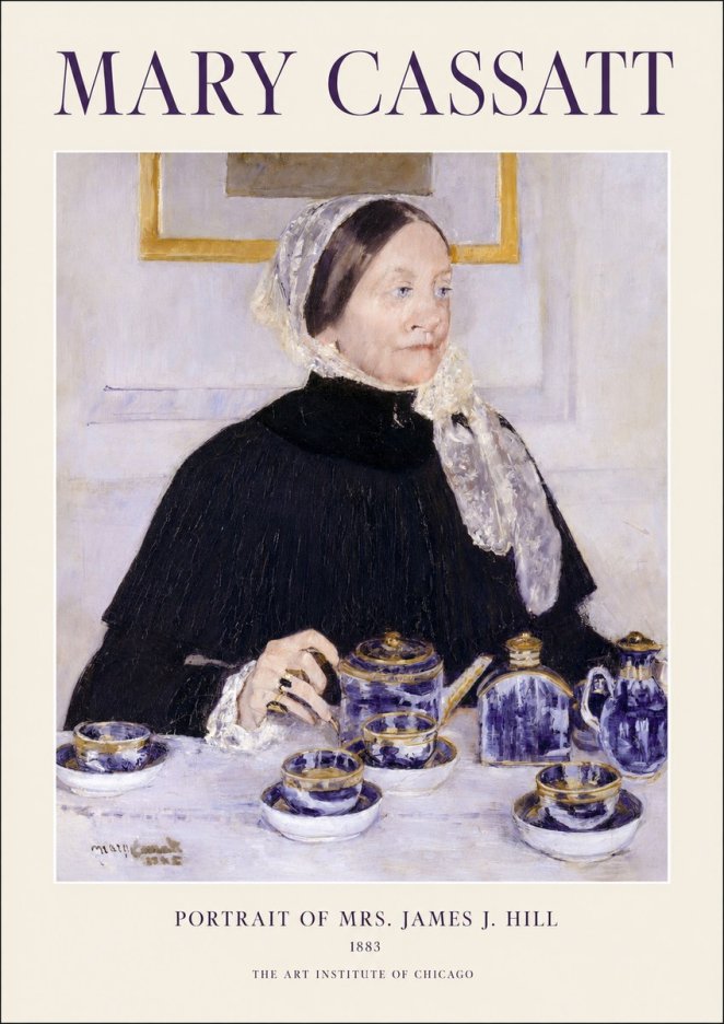 Mary Cassatt Portrait of Mrs. James J. Hill No1 - Affiche